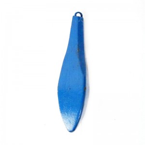 Bac à pêche en fonte peint en bleu