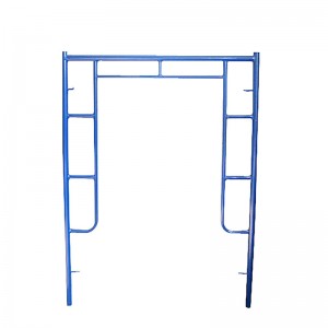 Échafaudage à pied à travers le cadre vertical peint bleu 1219 x 1700mm